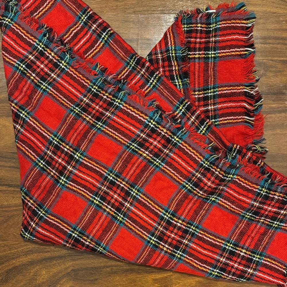 Old Navy Red Plaid Scarf